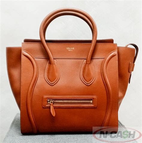 celine micro luggage caramel colour|celine leather luggage.